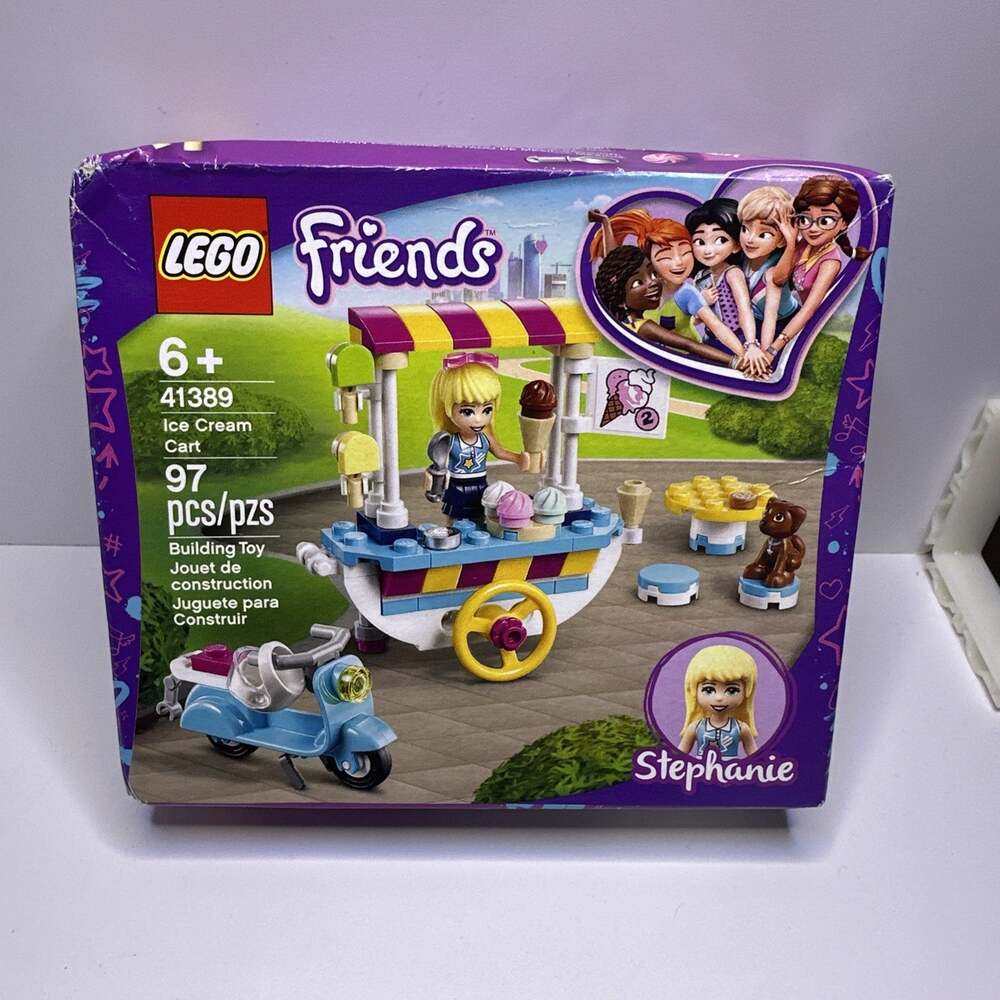 LEGO Friends 41389 Ice Cream Cart NEW Factory Sealed Retired Damaged Box